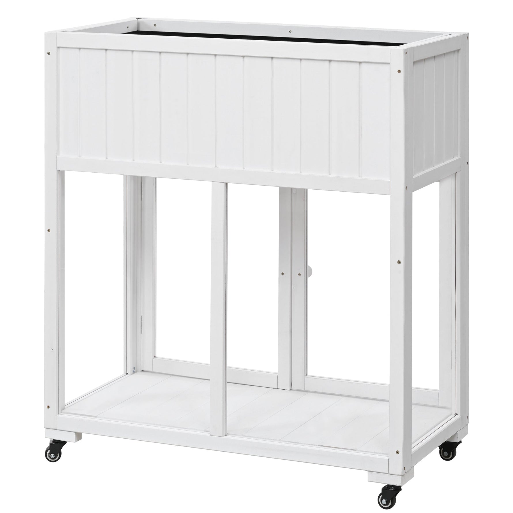 TOPMAX Patio Mini Wood Cold Frame Greenhouse