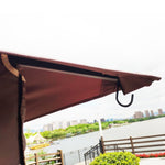 13 x 10 ft Patio Gazebo Tent with Ventilated Double Roof and Mosquito Net