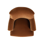Eloise 30' Pleated Sock Arm Accent Armchair, Burnt Orange Performance Velvet