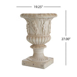 Garden Urn, Antique White, 27" H