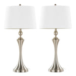 Flint 30" Contemporary Metal Table Lamp with USB Port