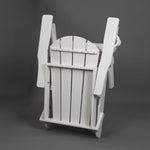 Folding Adirondack Chair with Dual Cup Holder - White