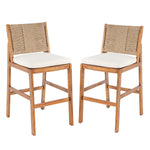 Outdoor Acacia Wood Bar Stools (Set of 2)