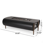 Vernon Rectangle Fire Pit 50,000 BTU - Dark Gray