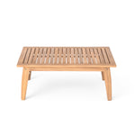 Outdoor 4pc Acacia Wood and Rope Sectional Patio Sofa Set