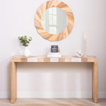 Modern Console Table, 62' Long Entryway Table with Chevron Patterned Top