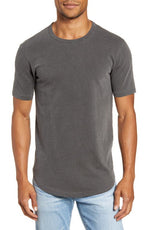 Goodlife Sun Faded Slub Scallop Crew T-Shirt in Black, Size Xx-Large