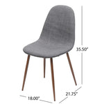 Elegant Dining Chair Set With Fabric Upholstery