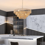 20' Modern 4-Layer Woven Hemp Rope Chandelier