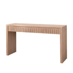 Modern Console Table with 4 Drawers – 59.2" Entryway Table in Natural Wood Finish