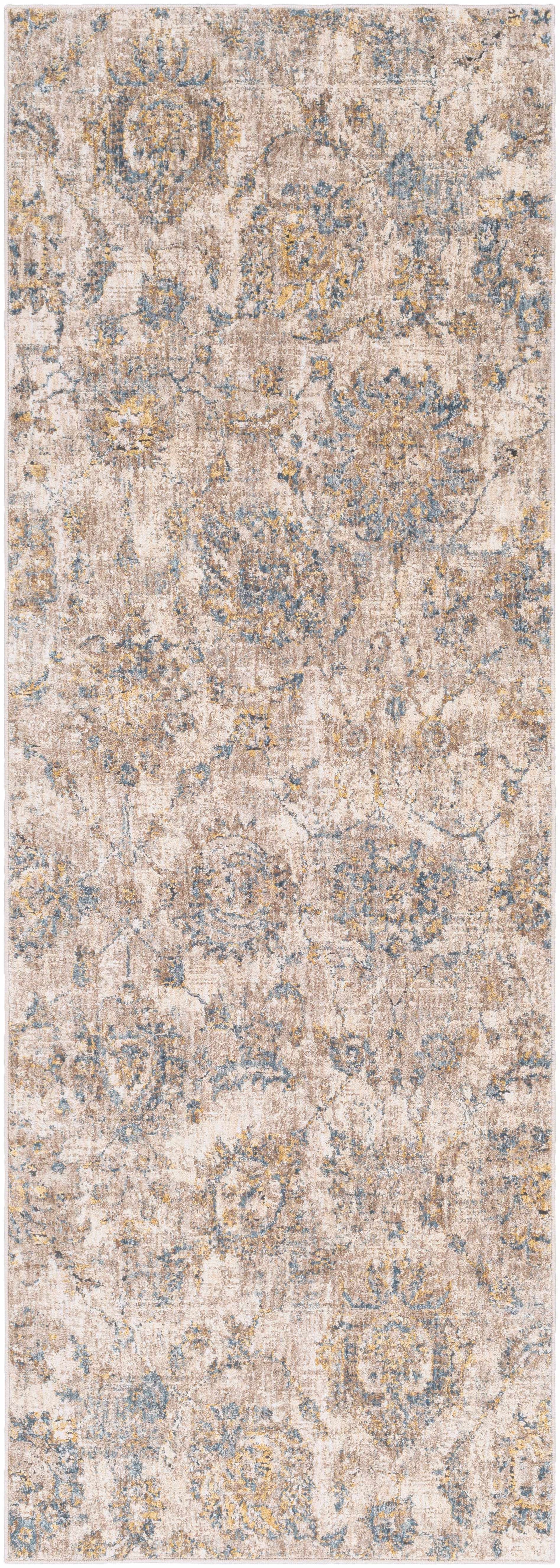 Morinville Teal Floral Rug