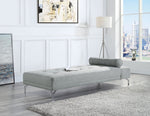 Quenti Velvet Sofa Bed With Pillow - Gray