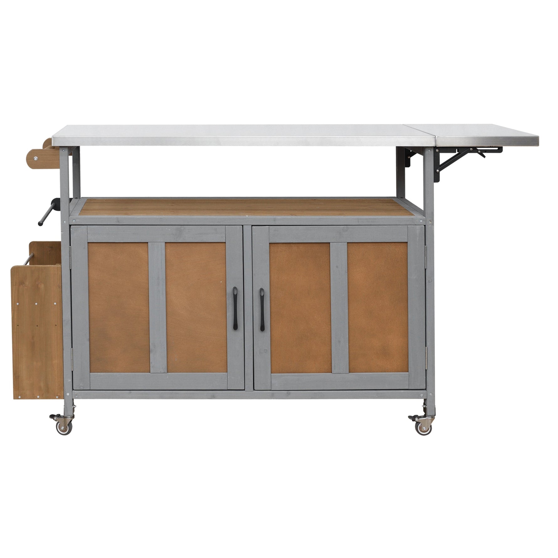 Foldable Outdoor Kitchen Island Patio Mobile Kitchen Cart