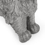 Charming Cocker Spaniel Dog Statue Bench Gray Magnesium Oxide
