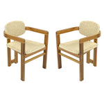Outdoor Woven Rattan Chair Set Two Accent Chairs