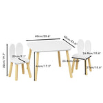 Rabbit Themed Table And 2 Chairs Set - White