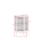 Corner Cabinet With Door And Shelves For Bathroom - White