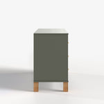 6-Drawer Double Dresser in Olive