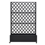 Metal Raised Garden Bed with Wheels and Trellis