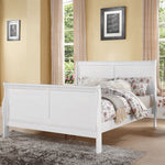Louis Philippe III White Finish Queen Bed