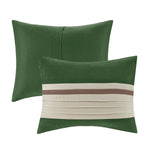7 Pc Faux Suede Comforter Set Green King
