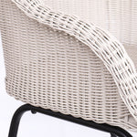 Ladd Outdoor Metal Wicker Barstool Set of 2 - Light Gray