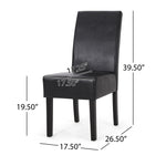 Contemporary Dining Chair With Rubberwood Legs (Set of 2)