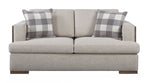 Niamey Loveseat With 2 Toss Pillows - Walnut