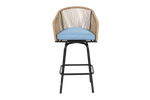 Outdoor Bar Stools Set of 4 with Armrests and Backrest