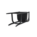 Americana Mid-Century Modern 30.5' Cane Back Bar Stool, Jet Black