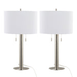 Master 29" Contemporary Metal Table Lamp Set of 2