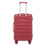 Set 3PCs 20'/24'/28' ABS Spinner Wheel Luggage Wine Red