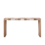 Modern Console Table, 62' Long Entryway Table with Chevron Patterned Top