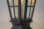 Garden Post Light Black Aluminum Outdoor Column Light