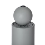 34.25'H Light Gray Metal Cutout Outdoor Water Fountain with LED Lights