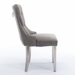 A&A Furniture Nikki Collection Modern Velvet Upholstered Dining Chairs - Set of 2