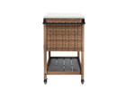 Outdoor Wicker Bar Cart