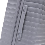 4-Piece PP Spinner Wheel Luggage Set with Cosmetic Case, Light Gray