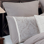 Winthrop Grey Damask Jacquard 9 Pc Comforter Set