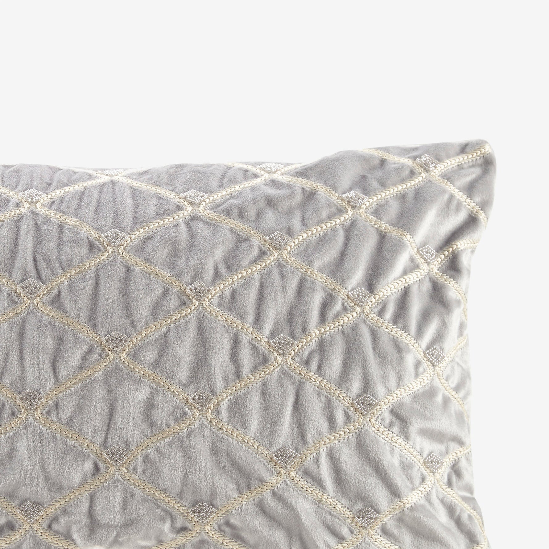Oblong Decor Pillow Silver 22x15'