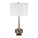 D15x29 Table Lamp with Glass Drum Shade