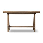Hawthorne 60'' Solid Reclaimed Elm Trestle Console Table, Heritage Medium-Dark Brown