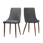 Mid Century Modern Fabric Armless Dining Chair