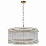37" Modern Gold Round 8-Light Crystal Chandelier