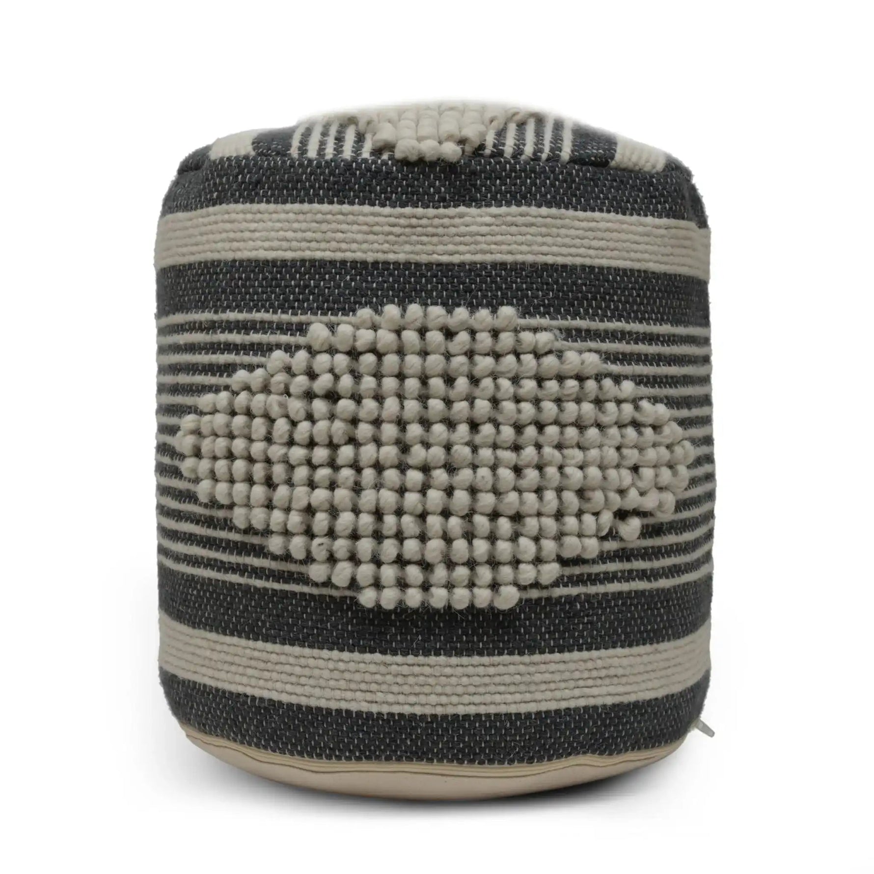 Diamond Handcrafted Cylindrical Pouf