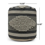 Diamond Handcrafted Cylindrical Pouf