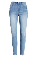 Wit & Wisdom 'Ab'Solution Luxe Touch High Waist Ankle Skinny Jeans in Lba-Light Blue Artisanal, Size 6