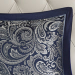 12 Piece Comforter Set with Cotton Bed Sheets Navy King