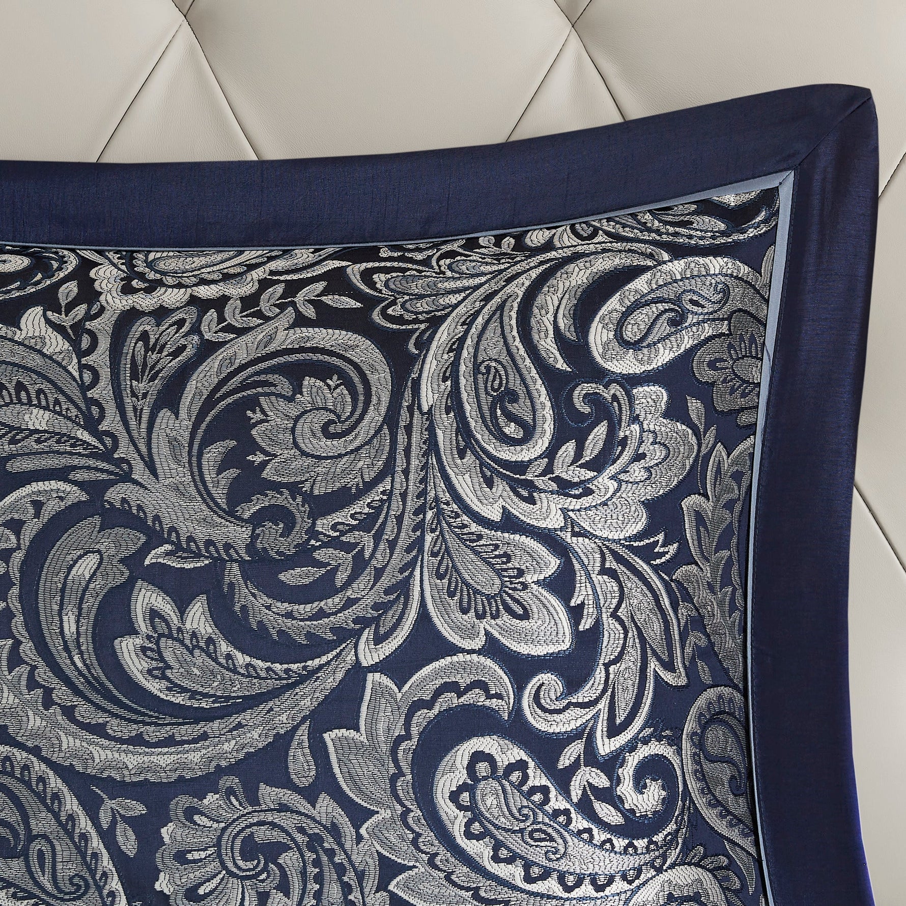 12 Piece Comforter Set with Cotton Bed Sheets Navy King