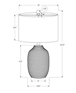 Contemporary 26"h Cream Ceramic Table Lamp with Ivory Shade